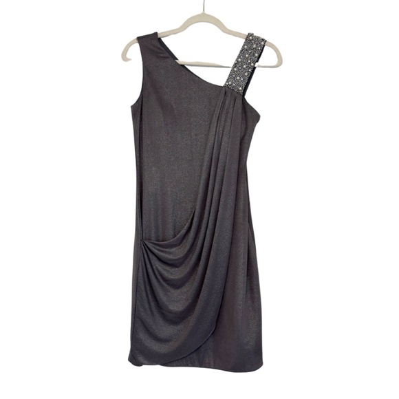 Shimmery Grey Cocktail Dress - Picture 1 of 5